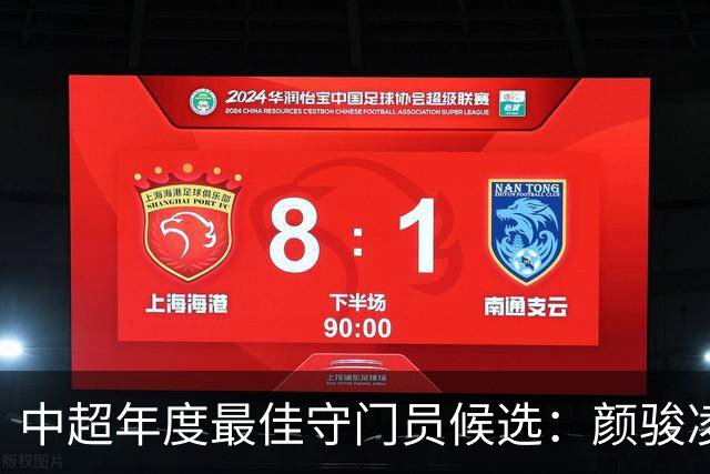 中超年度最佳守门员候选：颜骏凌、王大雷领衔